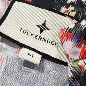 Tuckernuck Black Floral Ruffle Peplum Tunic